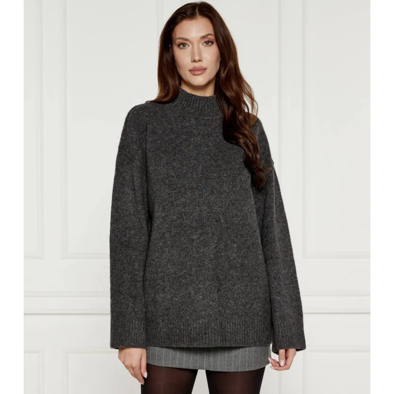 Samsøe Samsøe Wełniany sweter SACELESTE Oversize fit