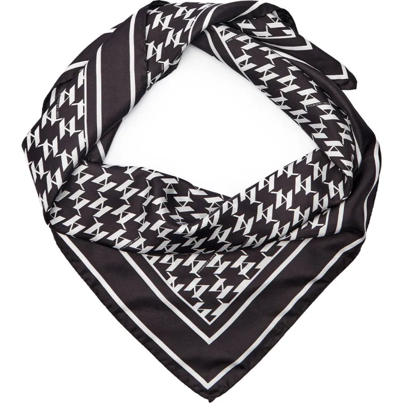 Karl Lagerfeld Jedwabna chusta k/monogram