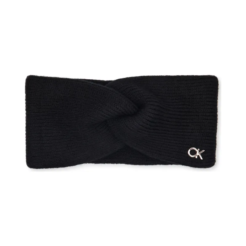 Calvin Klein Wełniana opaska z dodatkiem kaszmiru