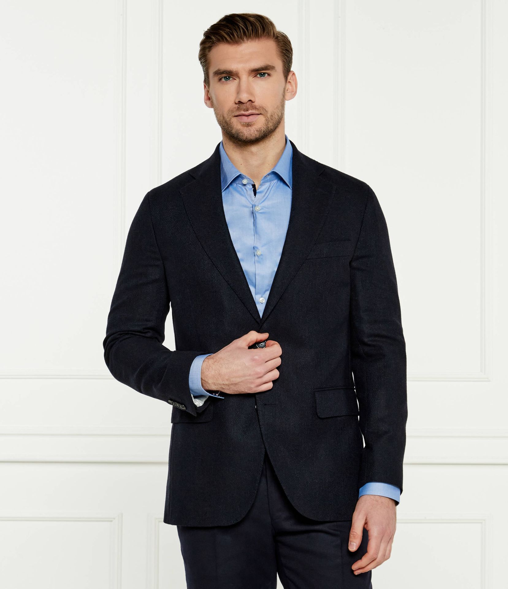 Oscar Jacobson Wełniana marynarka Regular Fit