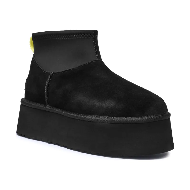 UGG Skórzane śniegowce Classic Mini Dipper | z dodatkiem wełny