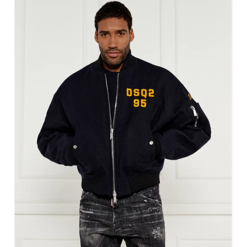 Dsquared2 Wełniana kurtka bomber | Regular Fit