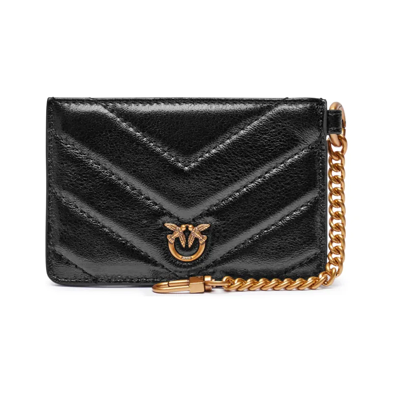 Pinko Skórzane etui na karty CHAIN