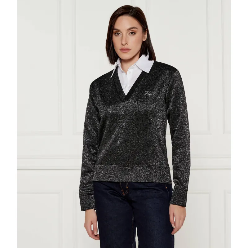 Karl Lagerfeld Bluza lurex Regular Fit