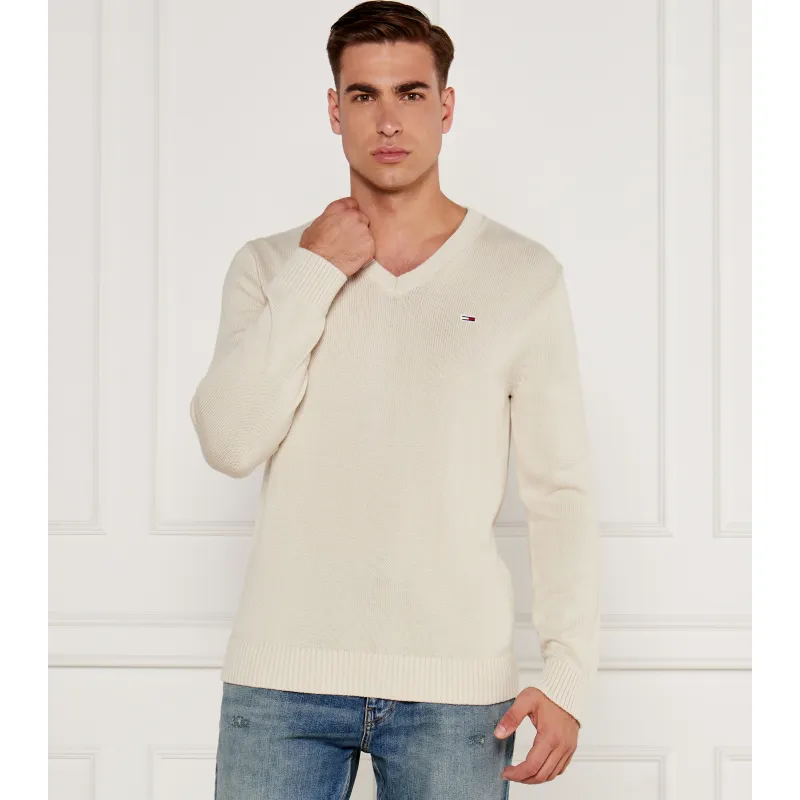 Tommy Jeans Sweter Regular Fit z dodatkiem kaszmiru
