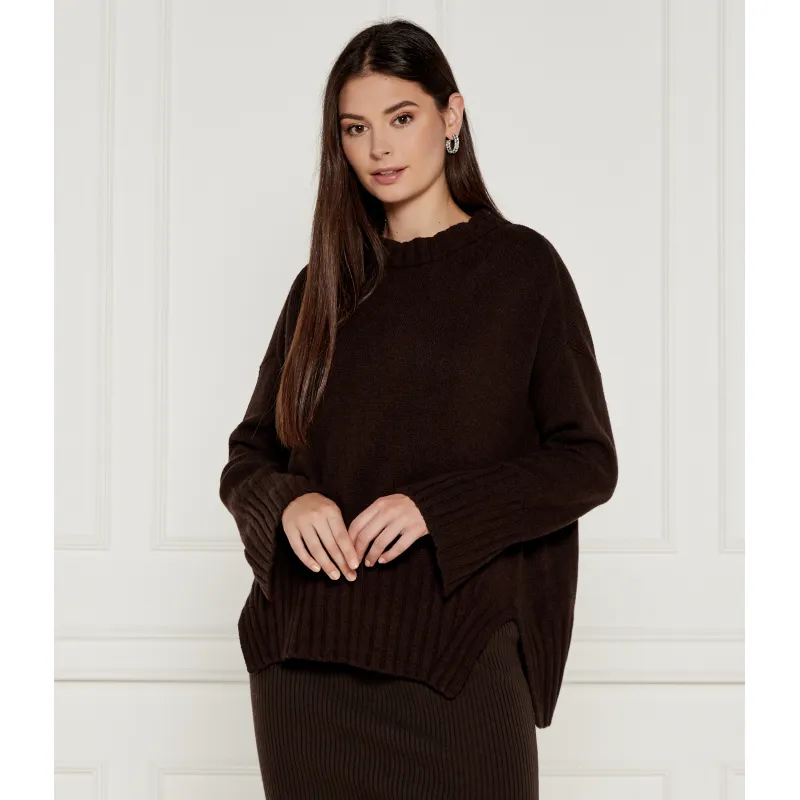 Marella SPORT Sweter VIBO Oversize fit z dodatkiem wełny i kaszmiru