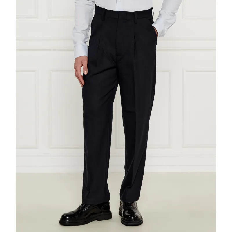 Emporio Armani Spodnie | flare fit | z dodatkiem wełny