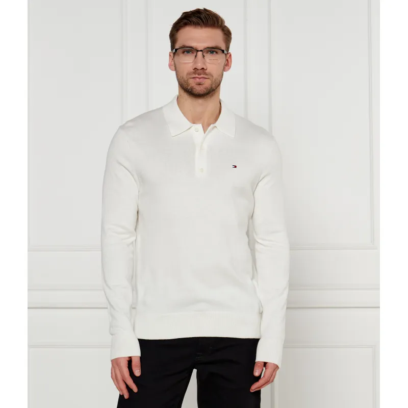 Tommy Hilfiger Polo Regular Fit z dodatkiem kaszmiru