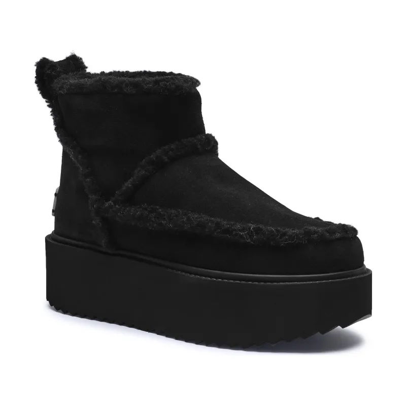 INUIKII Śniegowce Inuikii X Coccinelle Classic Low | shearling | zamsz