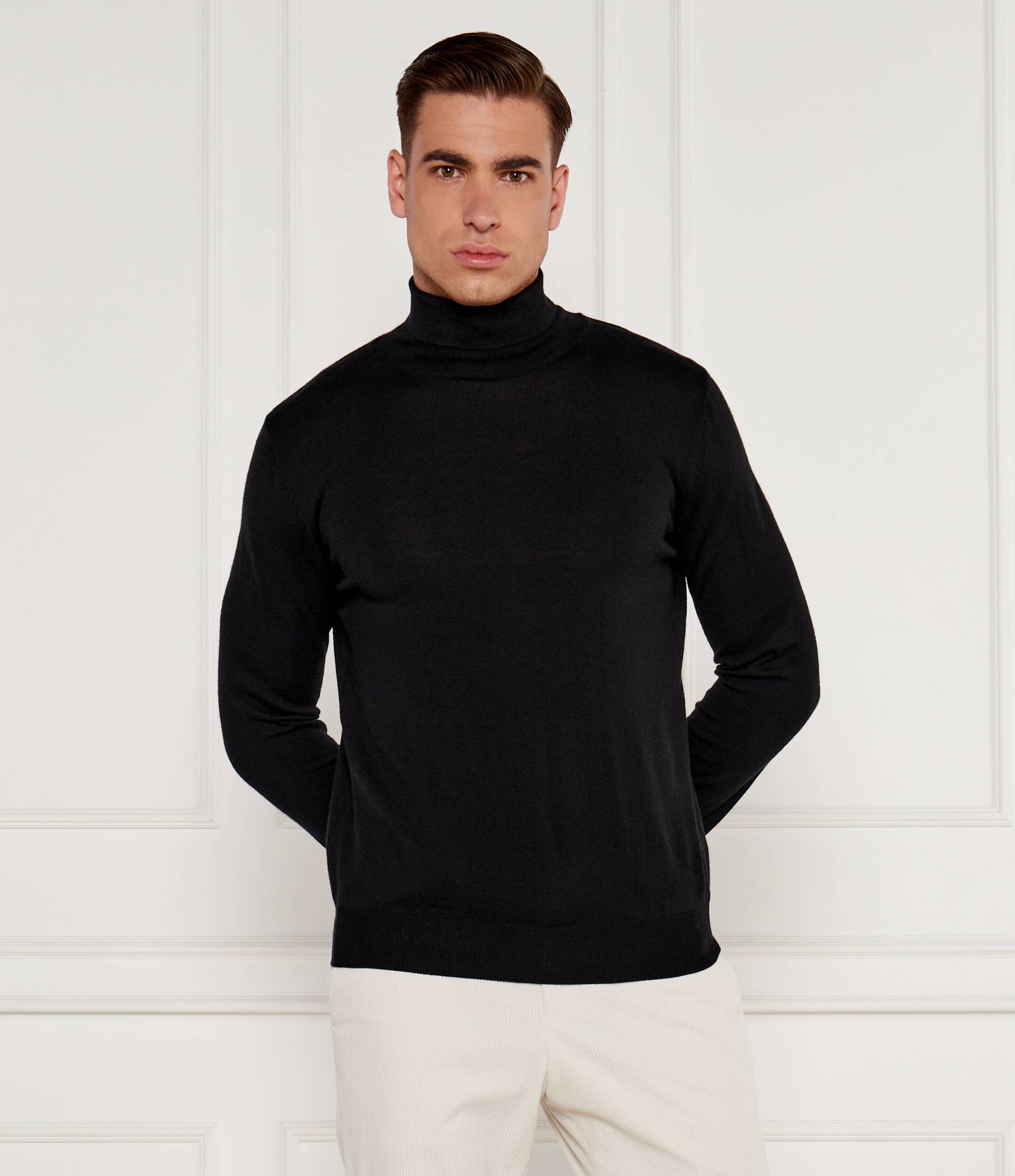 van Laack Wełniany golf Regular Fit