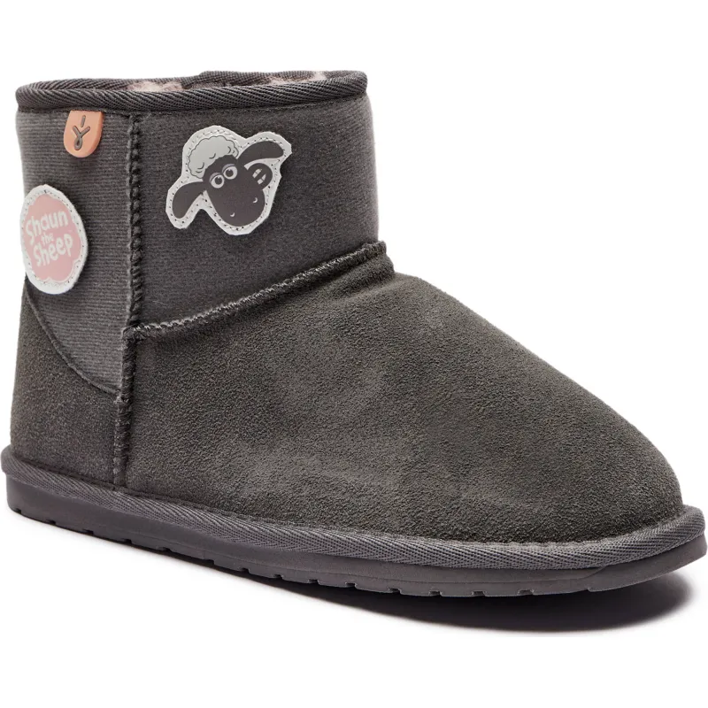 EMU Australia Skórzane śniegowce EMU Australia x Shaun The Sheep z dodatkiem wełny