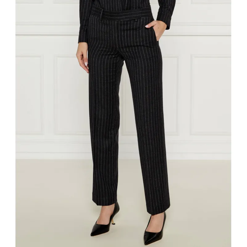 Michael Kors Wełniane spodnie dzianinowe Straight fit