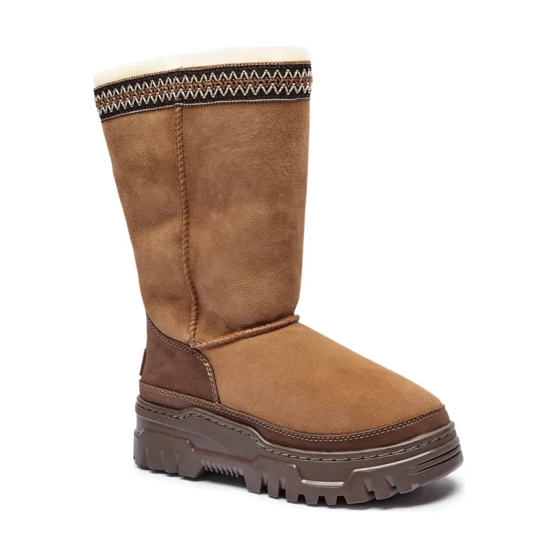 UGG Skórzane śniegowce TRAILGAZER z dodatkiem wełny