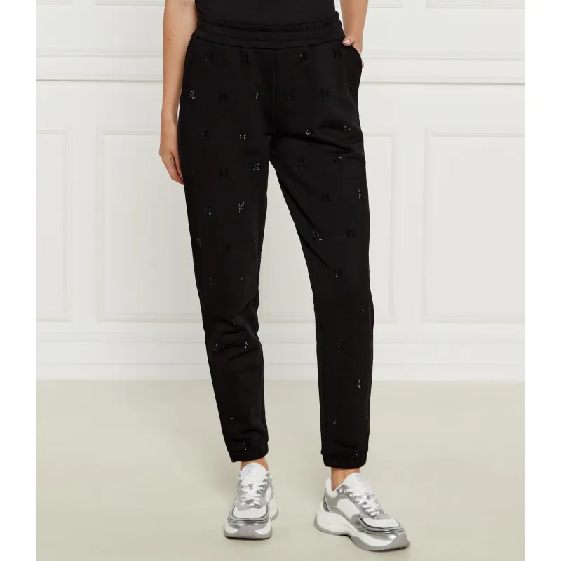 Karl Lagerfeld Spodnie dresowe Rhinestone | Regular Fit