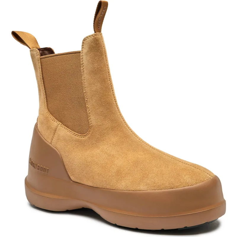 Moon Boot Skórzane botki CHELSEA