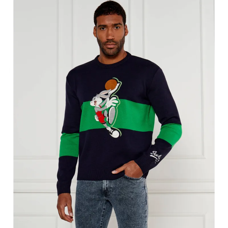 Iceberg Sweter Iceberg 50th Anniversary Regular Fit z dodatkiem wełny