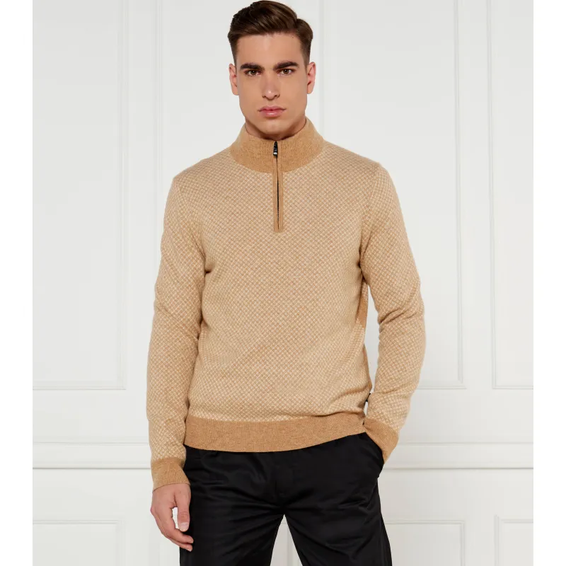 BOSS BLACK Wełniany golf H-Eltorino Regular Fit