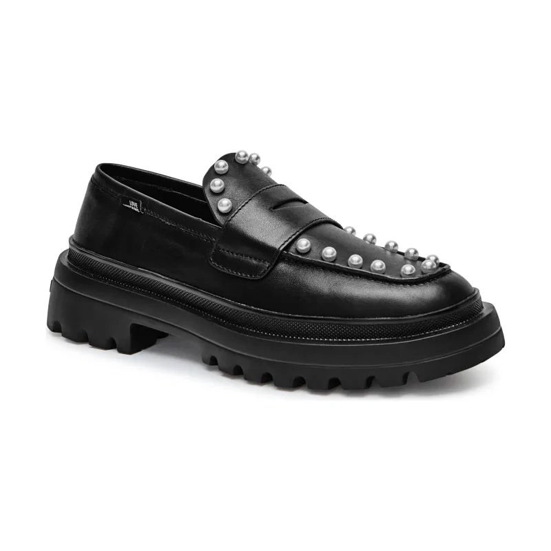 Love Moschino Skórzane loafersy SCARPAD