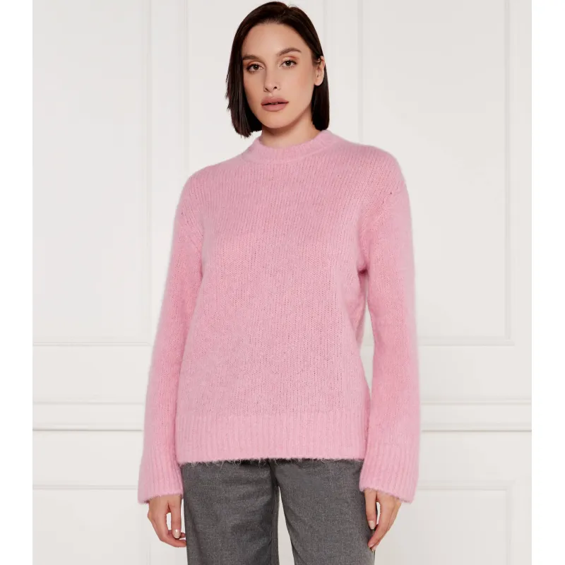Samsøe Samsøe Wełniany sweter SAJOAN | Loose fit