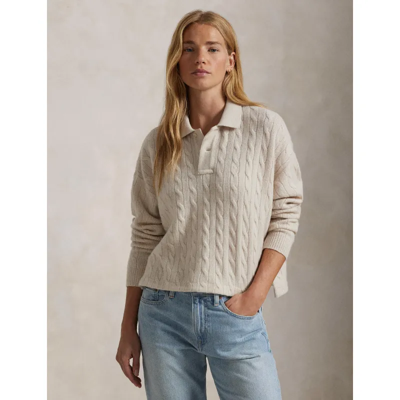POLO RALPH LAUREN Wełniany sweter Cropped Fit z dodatkiem kaszmiru