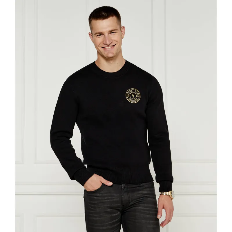 Versace Jeans Couture Sweter Regular Fit z dodatkiem kaszmiru