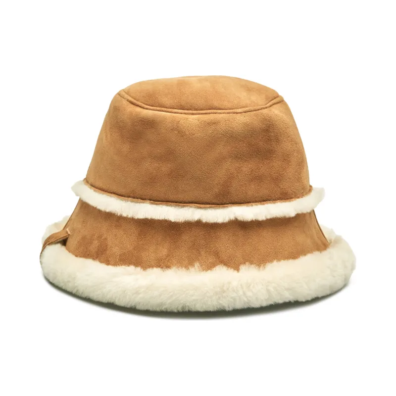 EMU Australia Skórzany kapelusz Shearling