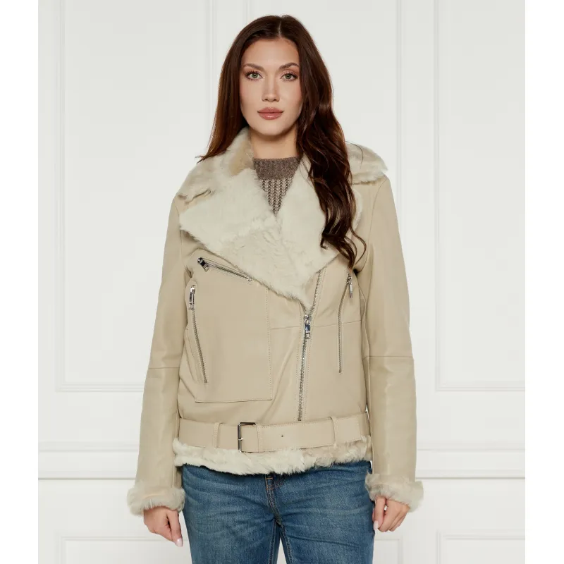 BOSS BLACK Skórzana kurtka SABBINA | Regular Fit