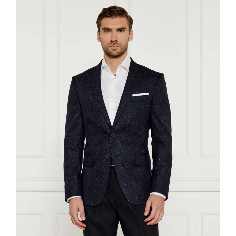 BOSS BLACK Wełniana marynarka H-Hutson-224 Slim Fit z dodatkiem jedwabiu