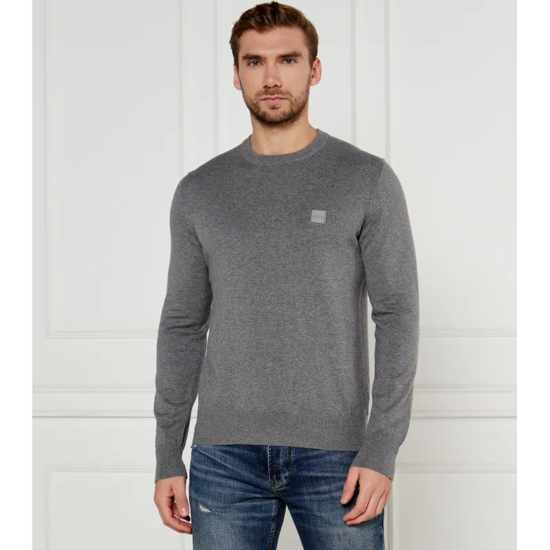 BOSS ORANGE Sweter Kanovano Regular Fit z dodatkiem kaszmiru