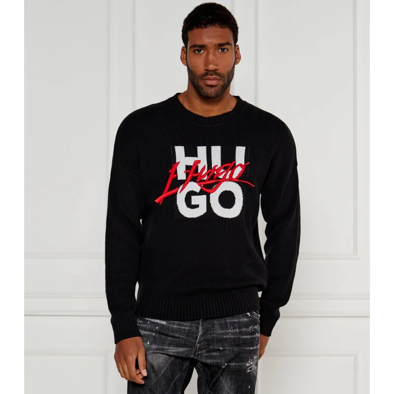 HUGO Sweter Semou | Loose fit