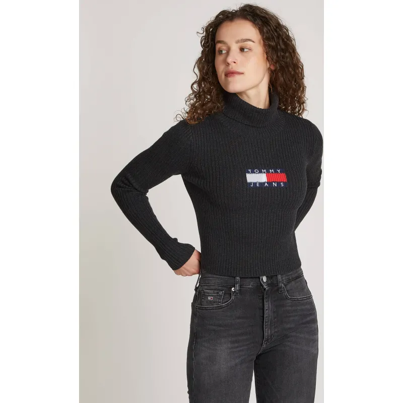 Tommy Jeans Golf | Slim Fit | z dodatkiem wełny