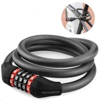 Zapięcie rowerowe ROCKBROS RKS507-1BK Linka Czarny