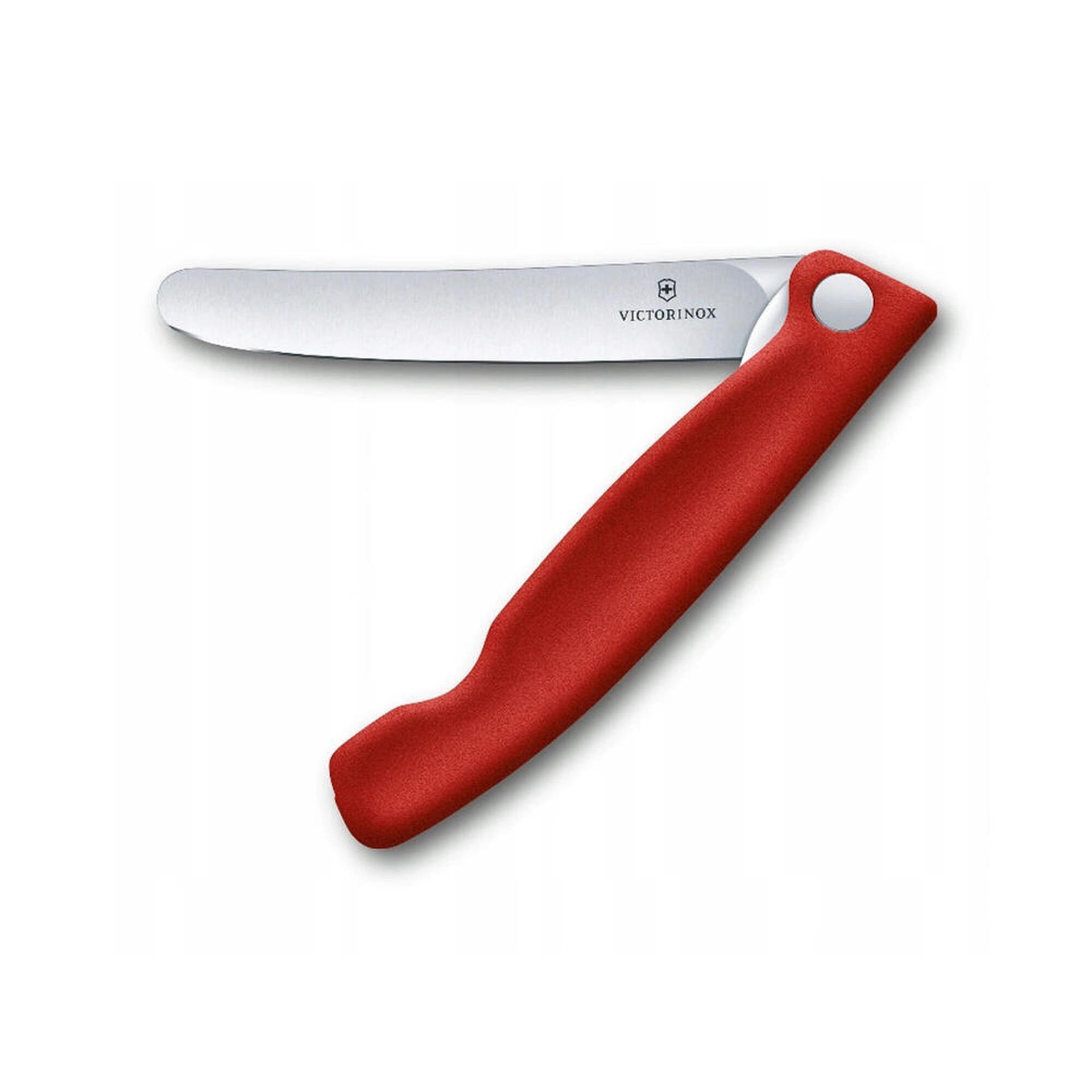 Victorinox Nóż składany kuchenny Red - gładkie ostrze z zaokrąglonym czubkiem (6.7801.FB) 6.7801.FB