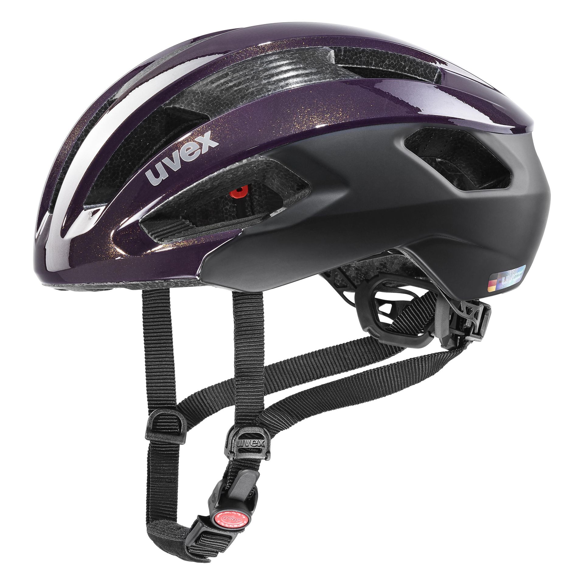 UVEX Rise CC Helmet, fioletowy/czarny 56-59cm 2022 Kaski szosowe
