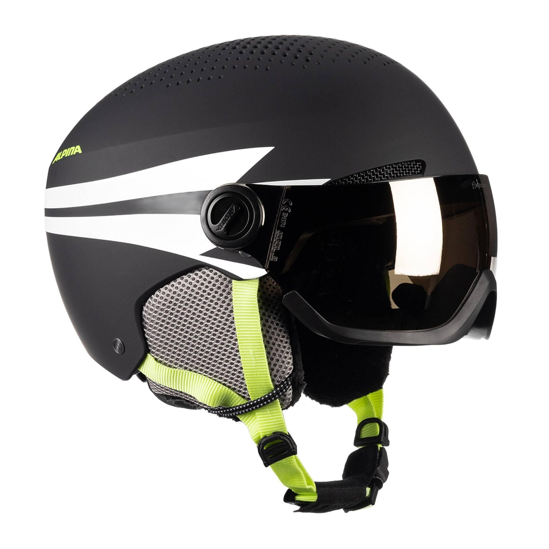 Alpina Visor Zupo 54-58cm Kids, charcoal/neon matt 2020 Kaski narciarskie A9229 3 32