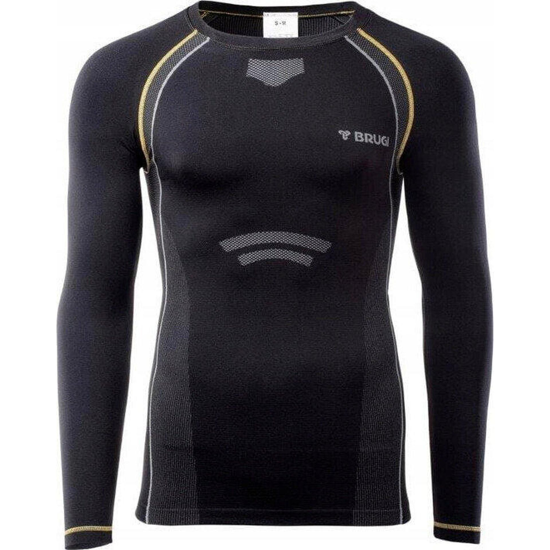 Brugi, Bluzka termoaktywna męska, 4RC3, KAQ-BLACK, L/XL