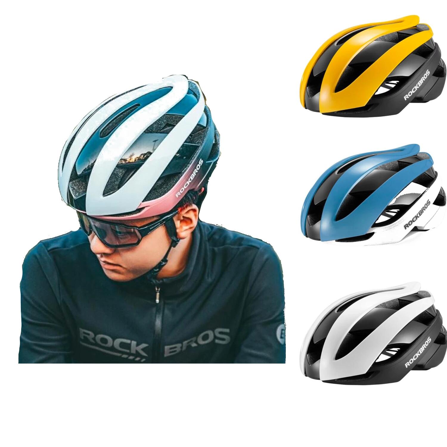 Kask rowerowy ROCKBROS 10110004007 Niebiesko-różowy Szosowy (rozmiar L)