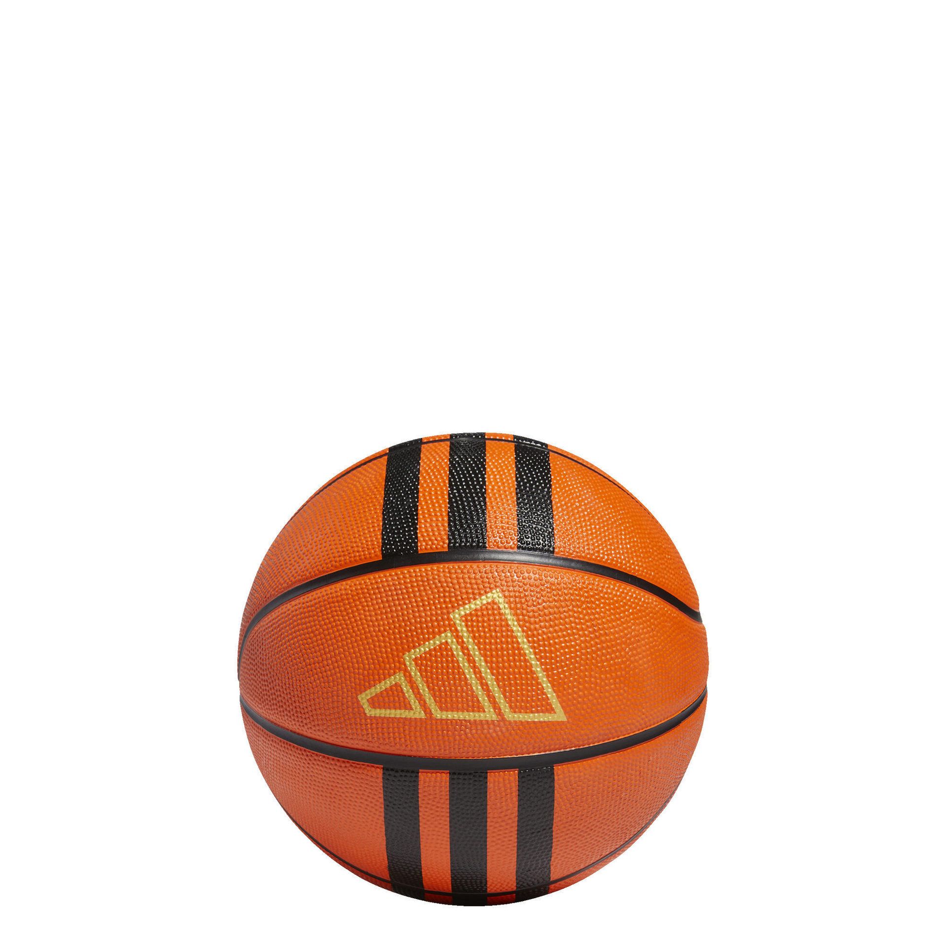 adidas Unisex Ball (Vulcanised) 3-Stripes Rubber X3 piłka do koszykówki, Bbanat/Black/Goldmt, HM4970, rozmiar 7