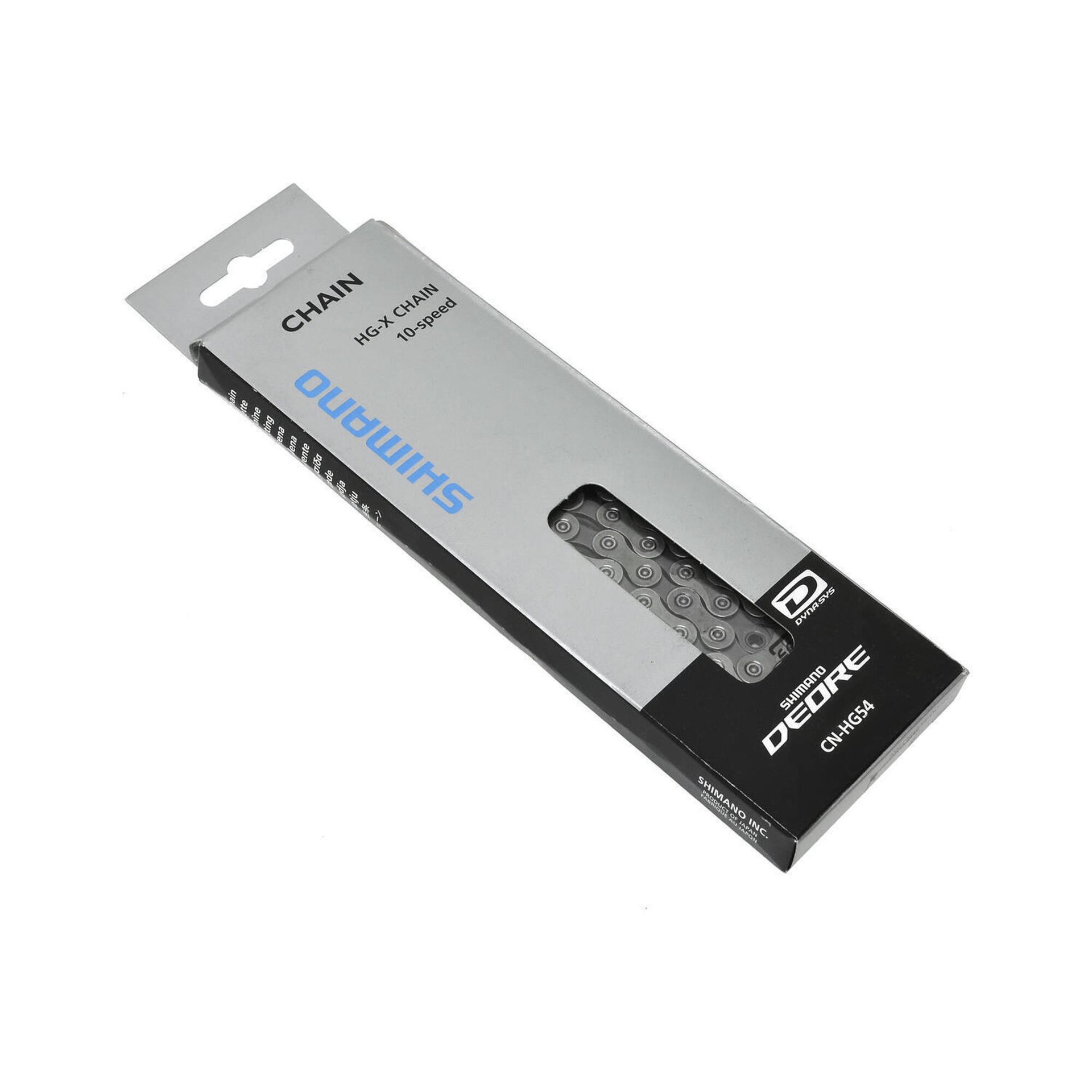 SHIMANO Łańcuch, CN-HG54 116 ogniw 10-rzędowy + pin Super Narrow, srebrny, rozmiar uniwersalny
