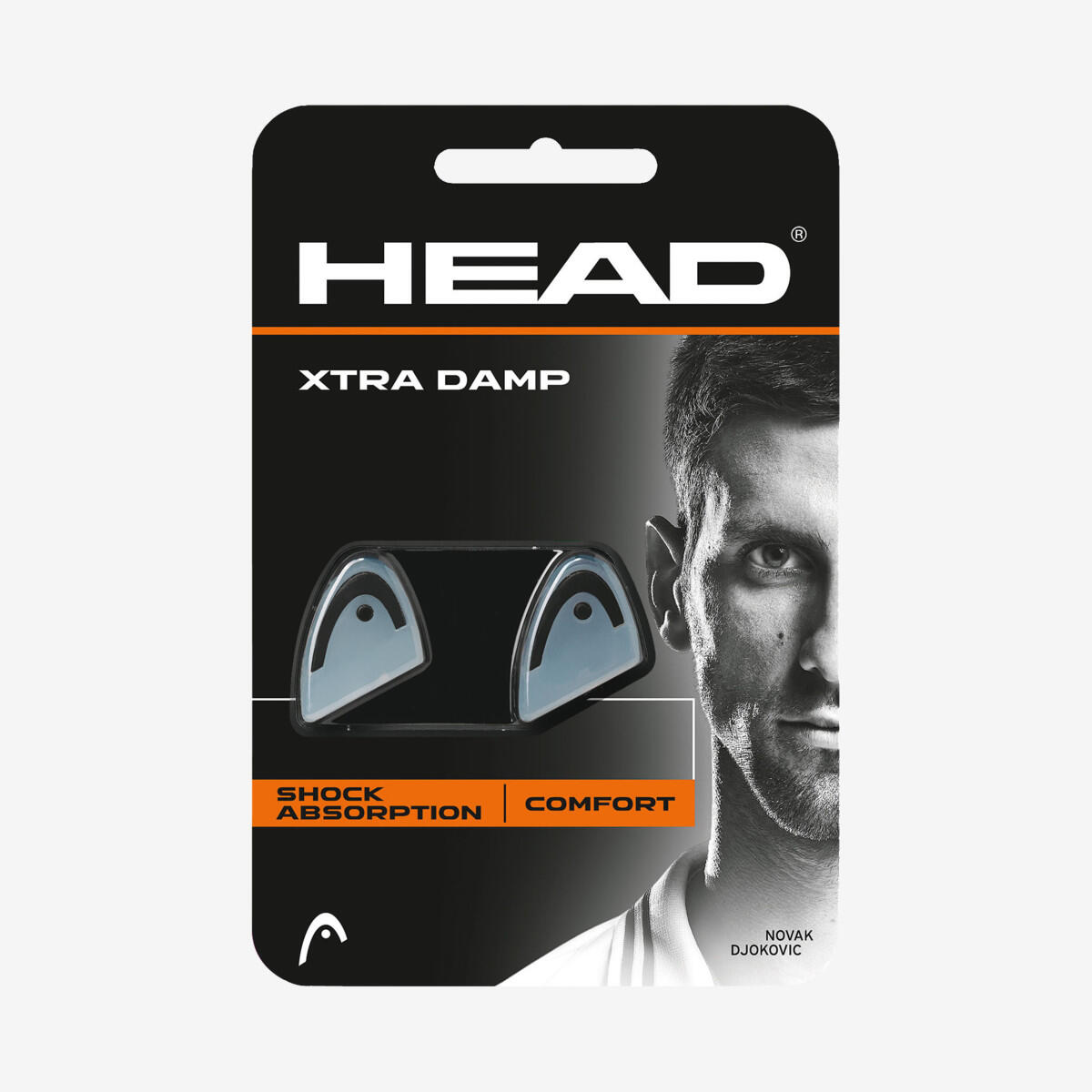 Wibrastop Head  Xtra Damp Transparent Black (2 Pack)