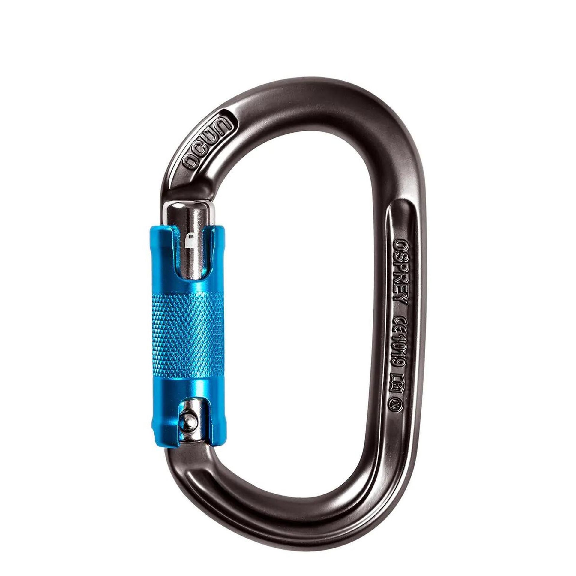 Ocun Osprey Triple Karabinek, antracite/blue 2020 Karabinki zakręcane 2633-Anthracite