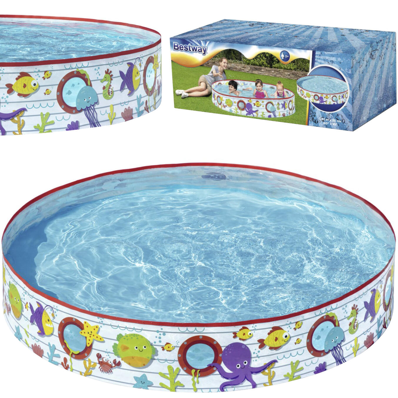 Bestway 55029 BASENIK ROZPOROWY FILL 'N FUN BURTA STATKU Z OKIENKAMI 152cm x 25cm