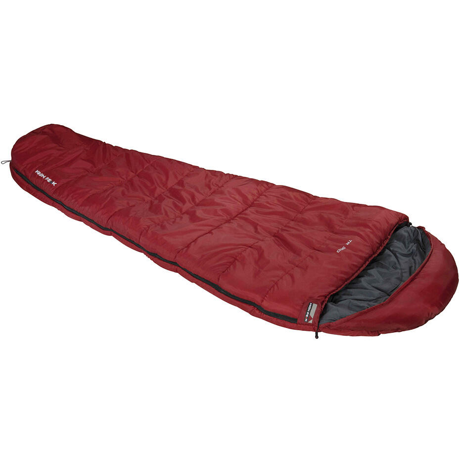 High Peak TR 350 Sleeping Bag, czerwony Left Zipper 2022 Śpiwory 23068