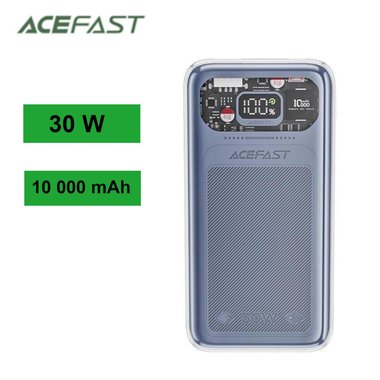 Acefast Sparkling Series 10000mAh 30W szary (M1)