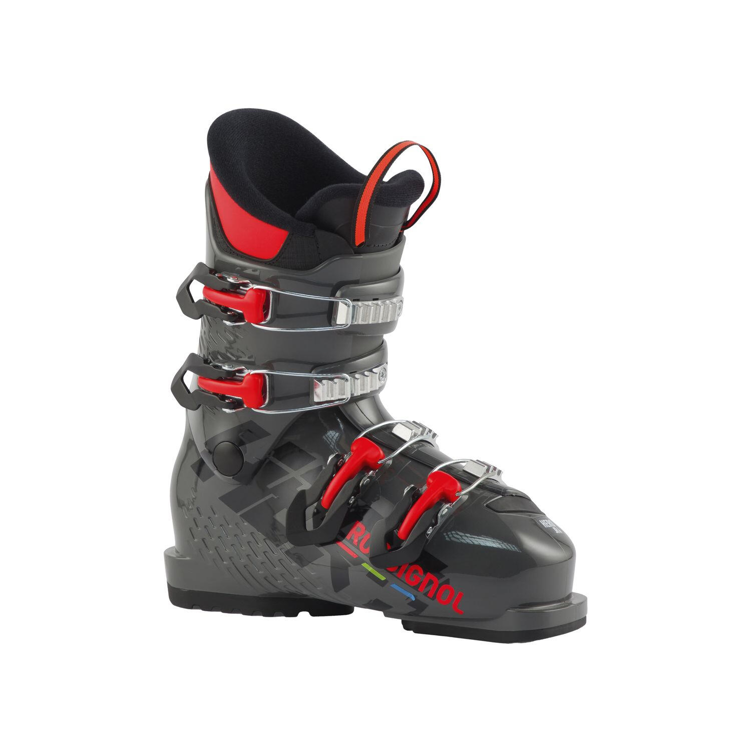 Rossignol Hero J4, buty narciarskie, junior, szary/czerwony