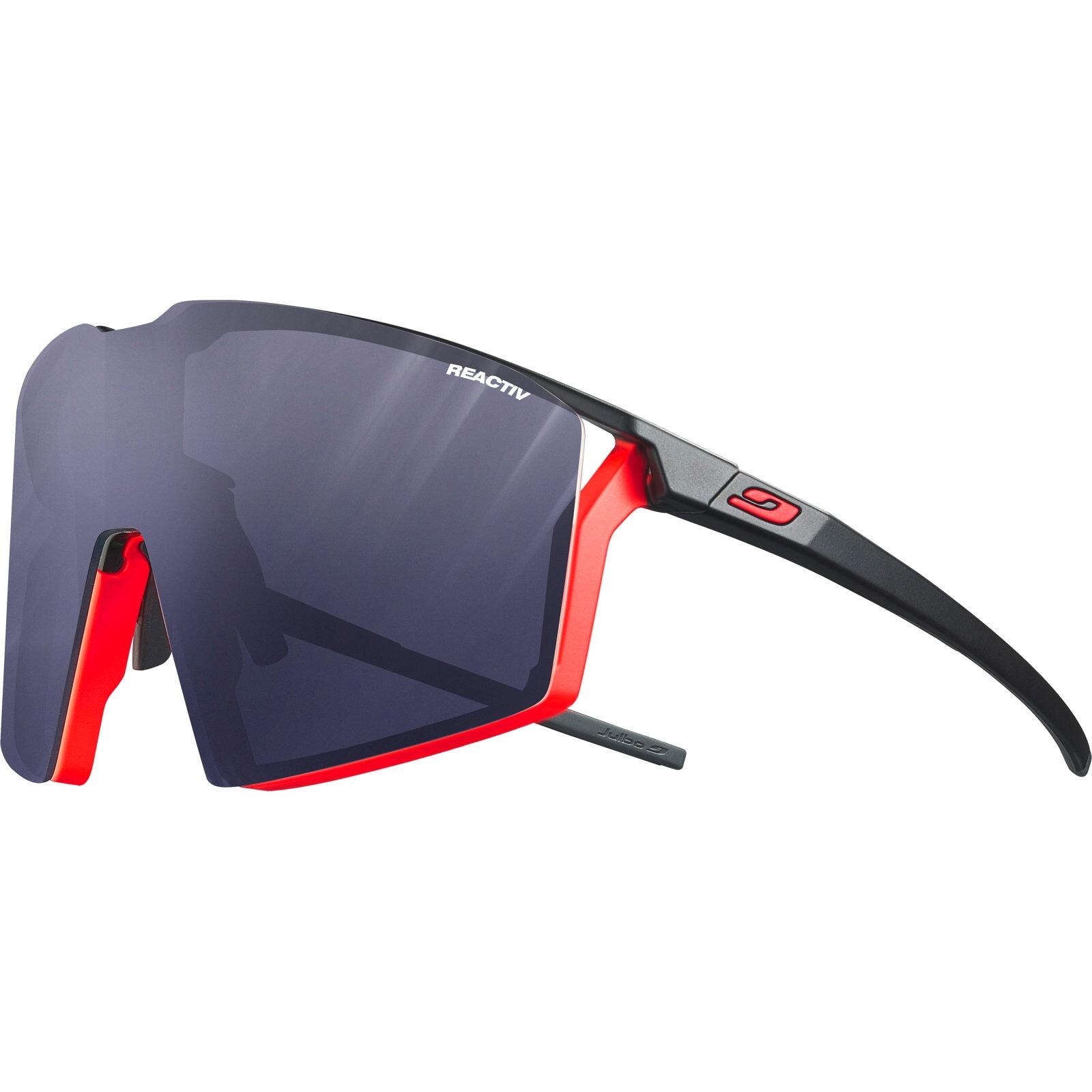 Julbo Edge Unisex Dorosły Okulary przeciwsłoneczne, Matowy czarny/matowy Fluo Pomarańczowy, rozmiar uniwersalny