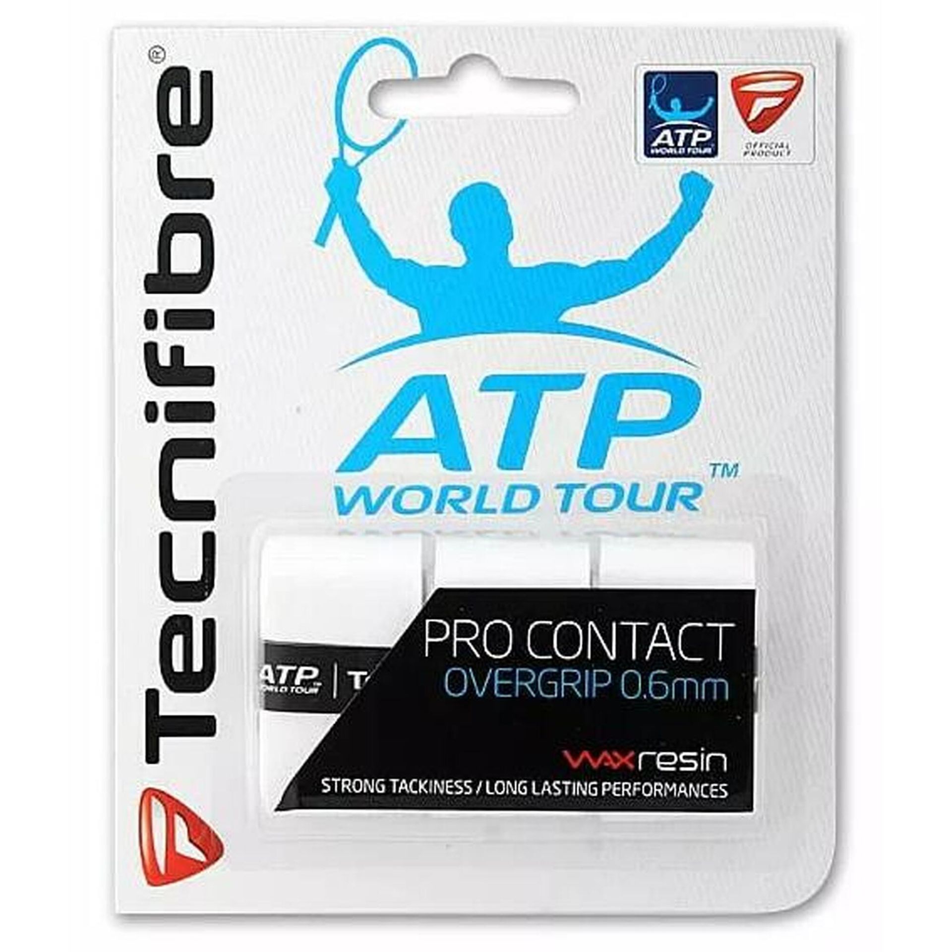 Tecnifibre over Grip Pro Contact ATP zestaw -częściowy, biały, standard TFA021_WH