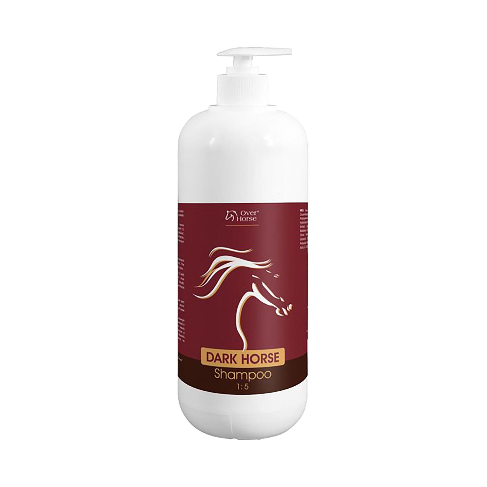 OVER HORSE DARK HORSE Shampoo 1L intensyfikujący kolor szampon dla koni o czarnej i ciemnej sierści