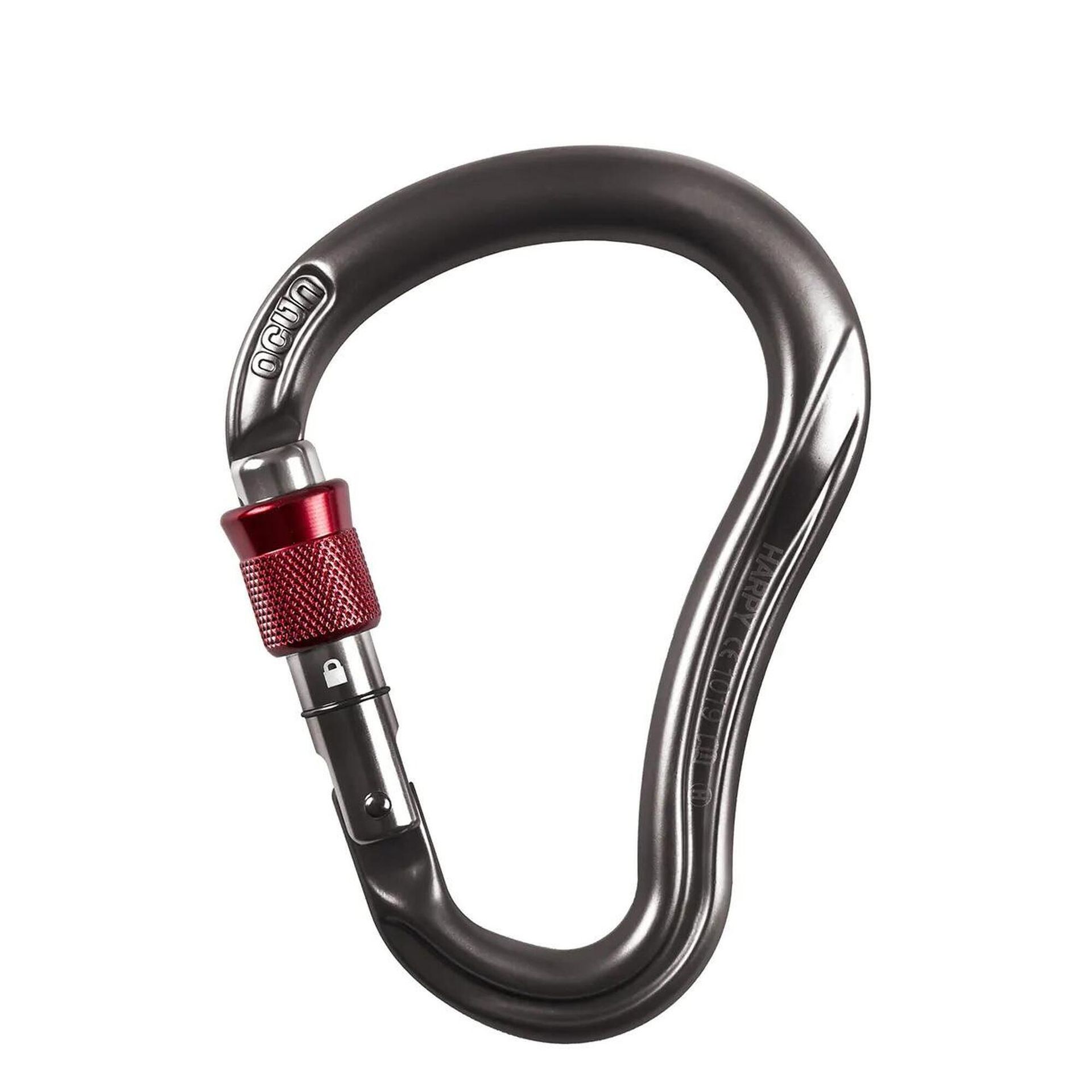 Ocun Harpy HMS Screw Karabinek, antracite/red 2021 Karabinki zakręcane 03976-anthracite/red