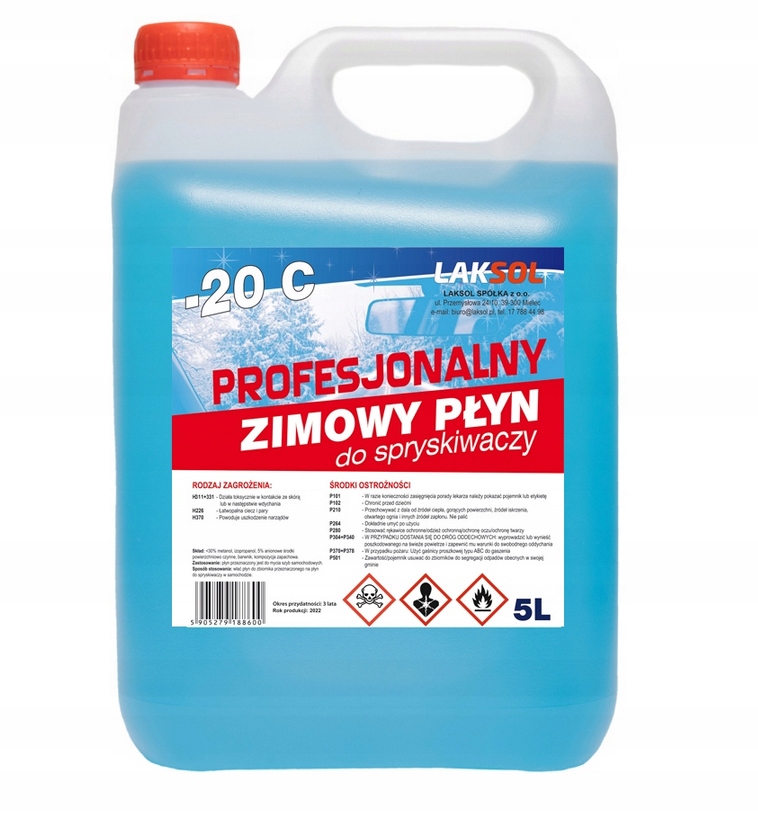 Zimowy Płyn Do Spryskiwaczy -22 Zapachowy 5L